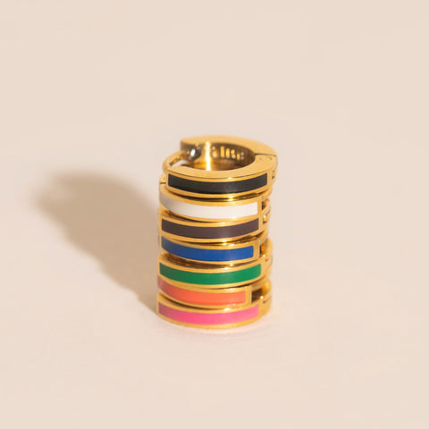 Color Tiny Huggie Hoop Earrings