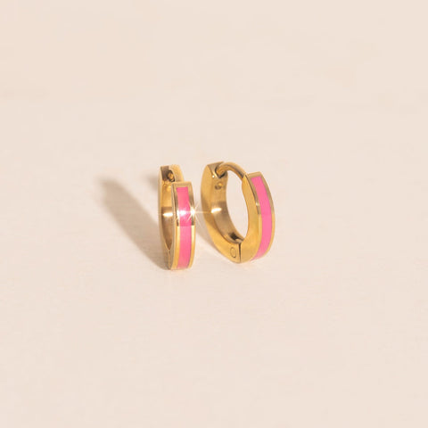 Color Tiny Huggie Hoop Earrings