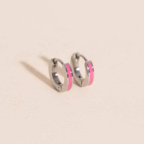 Color Tiny Huggie Hoop Earrings