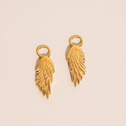 Wing Chunky Huggie Hoop Charms