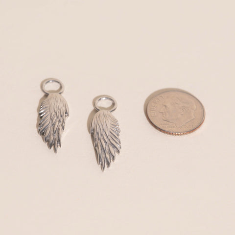 Wing Chunky Huggie Hoop Charms