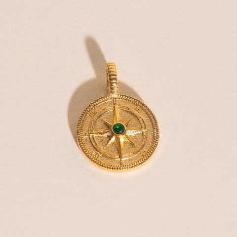 Crystal Compass Necklace Charm