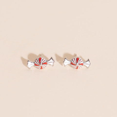 Peppermint Candy Stud Earrings
