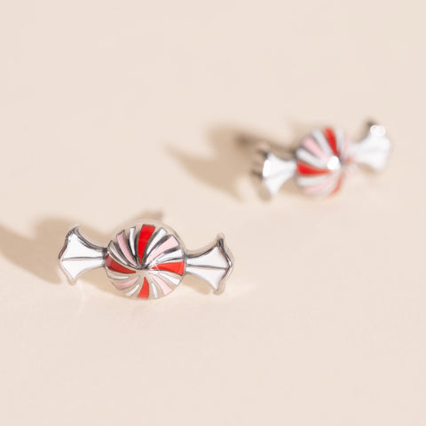 Peppermint Candy Stud Earrings