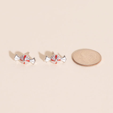 Peppermint Candy Stud Earrings