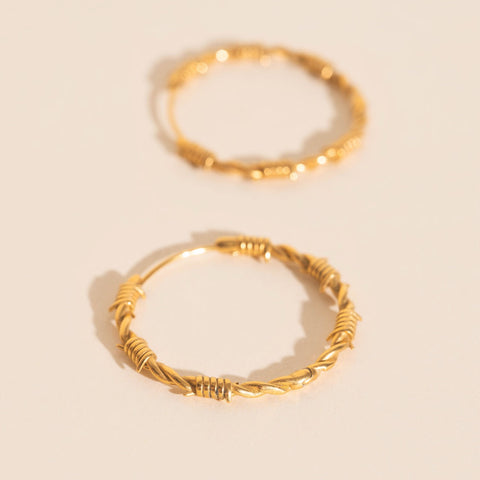 Barbed Wire Huggie Hoop Earrings