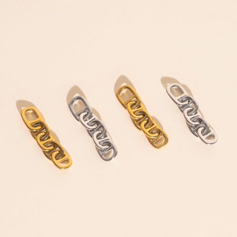 Chain Chunky Huggie Hoop Charms