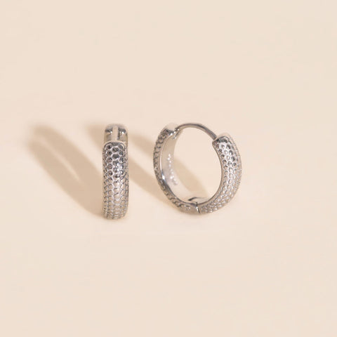 Snake Chunky Huggie Hoop Earrings