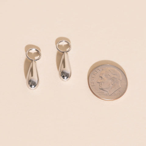 Droplet Chunky Huggie Hoop Charms