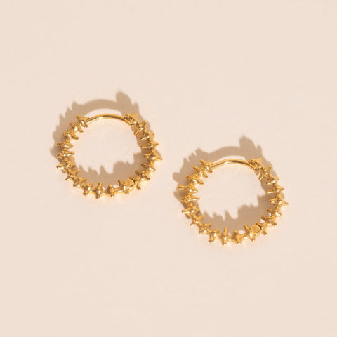 Spiky Huggie Hoop Earrings
