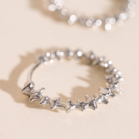 Spiky Huggie Hoop Earrings