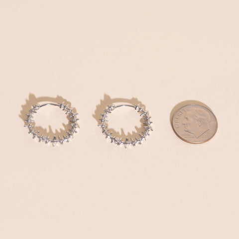 Spiky Huggie Hoop Earrings