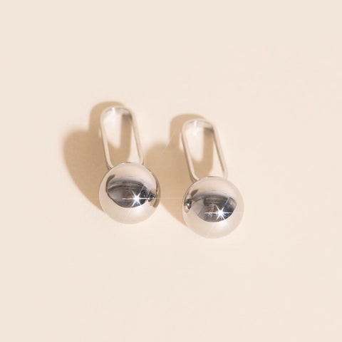 Ball Drop Chunky Huggie Hoop Charms