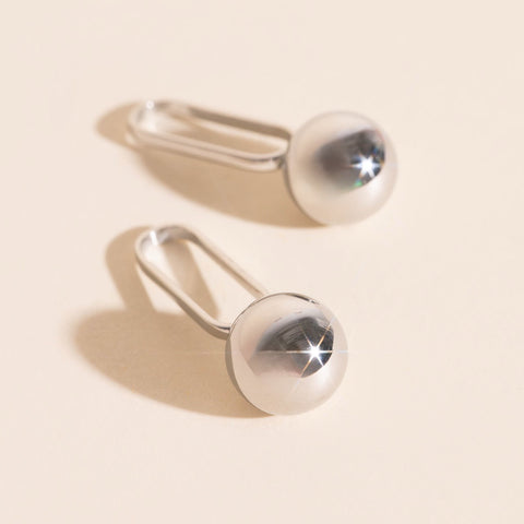 Ball Drop Chunky Huggie Hoop Charms