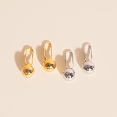 Ball Drop Chunky Huggie Hoop Charms