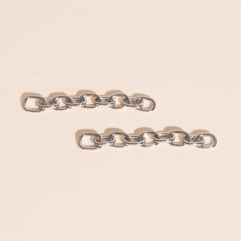 Long Chain Chunky Huggie Hoop Charms