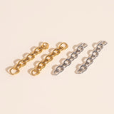 Long Chain Chunky Huggie Hoop Charms