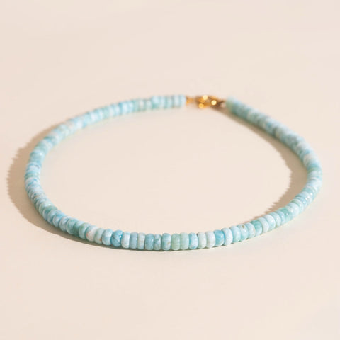 Air Necklace with Natural Larimar Beads
