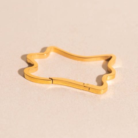 Cowhide Necklace Charm Clasp (32mm)