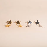 Jumbo Star Drop Stud Earrings