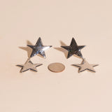 Jumbo Star Drop Stud Earrings