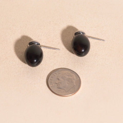 Tortoise Shell Drop Stud Earrings