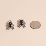 Spider Pearls Huggie Hoop Charms