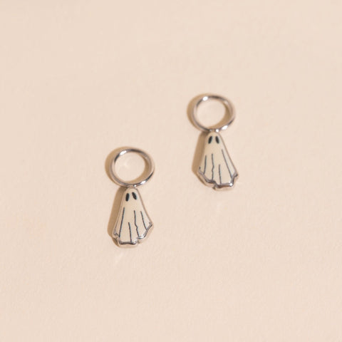 Ghost Huggie Hoop Charms