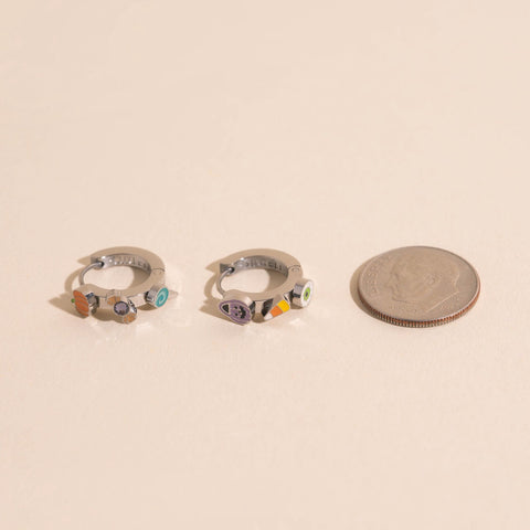 Halloween Candy 3D Huggie Hoop Earrings