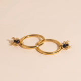 Spider Pearls Huggie Hoop Charms