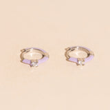 Color Pop Crystal Huggie Hoop Earrings