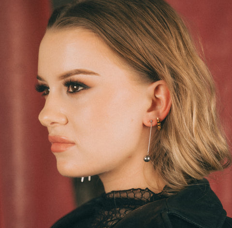 Spiked Chunky Huggie Hoop Earrings