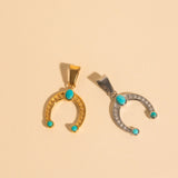 Turquoise Horseshoe Necklace Charm