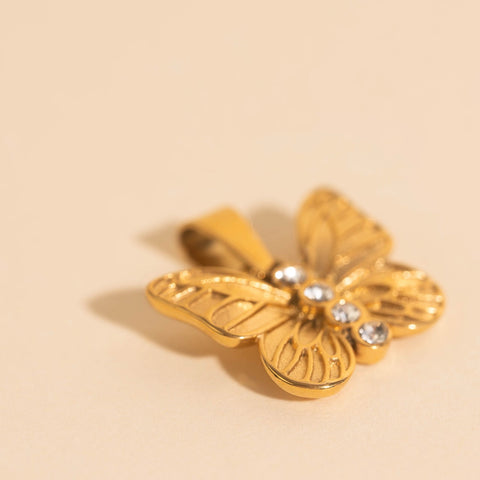 Butterfly Crystal Necklace Charm