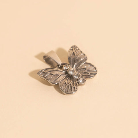 Butterfly Crystal Necklace Charm