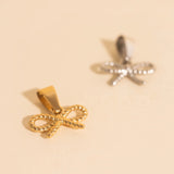 Rope Bow Necklace Charm