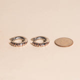 Giraffe Chunky Rounded Huggie Hoop Earrings