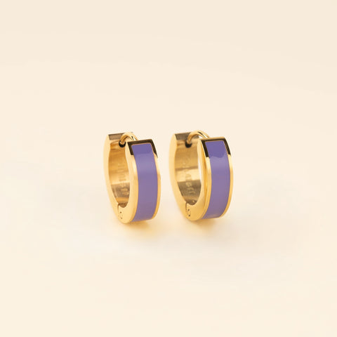 Color Chunky Huggie Hoop Earrings