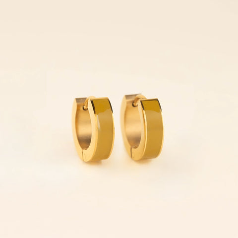 Color Chunky Huggie Hoop Earrings