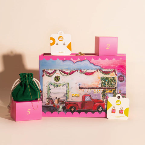 Colorful Jewelry Advent Calendar Box (12-piece)