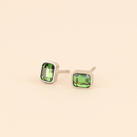 May Birthstone Stud Earrings
