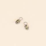 August Birthstone Huggie Hoop Charms