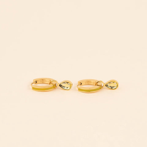 November Birthstone Huggie Hoop Charms