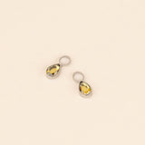 November Birthstone Huggie Hoop Charms