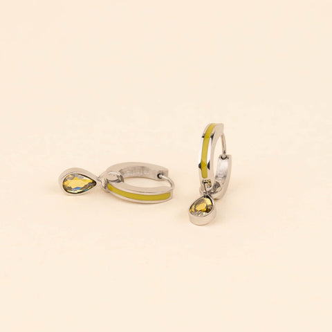 November Birthstone Huggie Hoop Charms