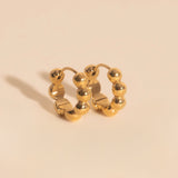 Bubble Chunky Rounded Huggie Hoop Earrings