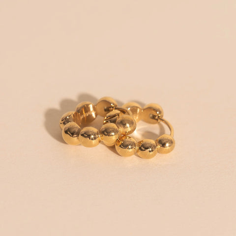 Bubble Chunky Rounded Huggie Hoop Earrings