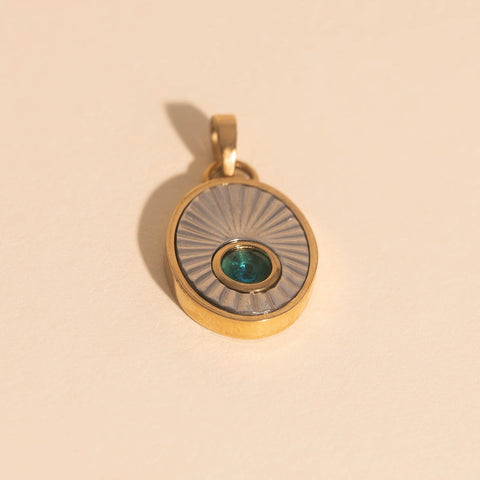 March Birthstone Necklace Charm