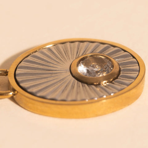 April Birthstone Necklace Charm