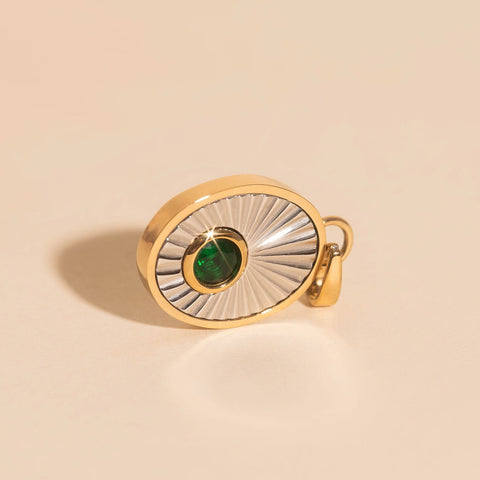 May Birthstone Necklace Charm